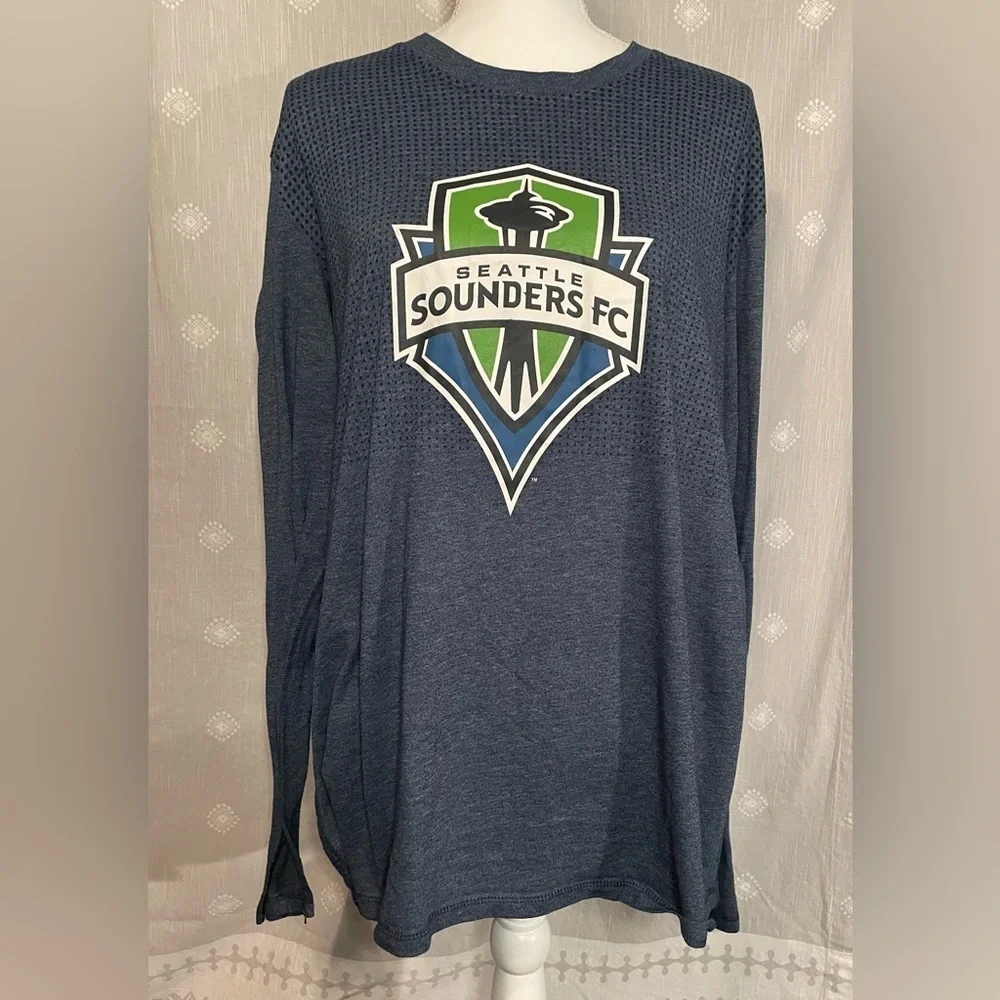 Adidas Seattle Sounders FC Navy Long Sleeve Shirt Size XXL